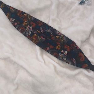 Men’s black floral cummerbund